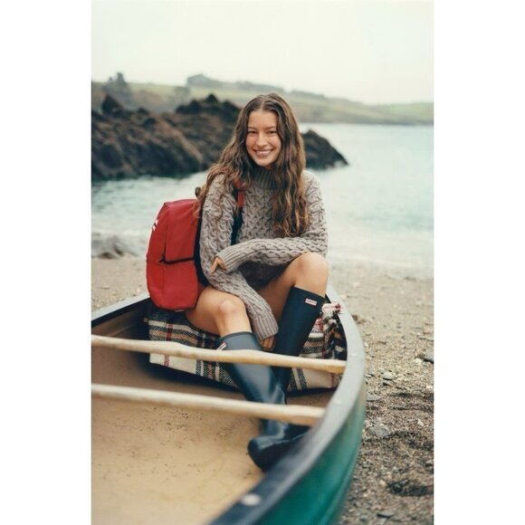 Hunter Original Women's Tall Rubber Rain Boots Black Matte Size 7 EUC $190 - Picture 2 of 15